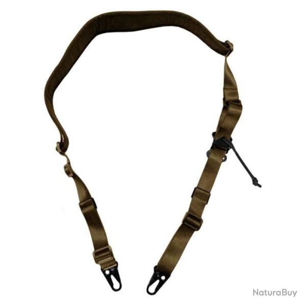 Sangle Amomax 2 points clip HK Noir - Marron