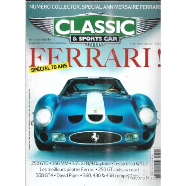 classic & sports car ferrari sp�cial 70 ans num�ro collector 56