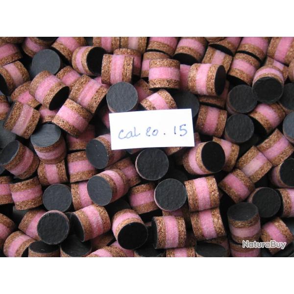 Bourres  li�ge  feutre  rose  li�ge  1�re  qualit�  calibre  20  hauteur  15 mm