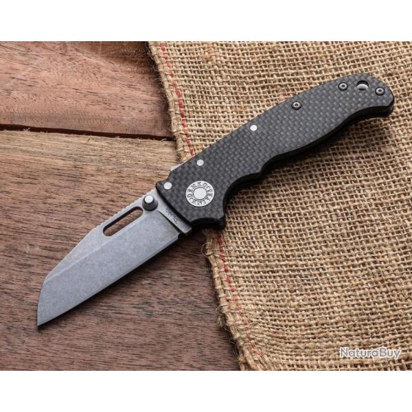 Couteau Demko Knives AD20.5 S35VN Shark Foot Manche Carbon Fiber Lame Acier S35VN IKBS DEM09627