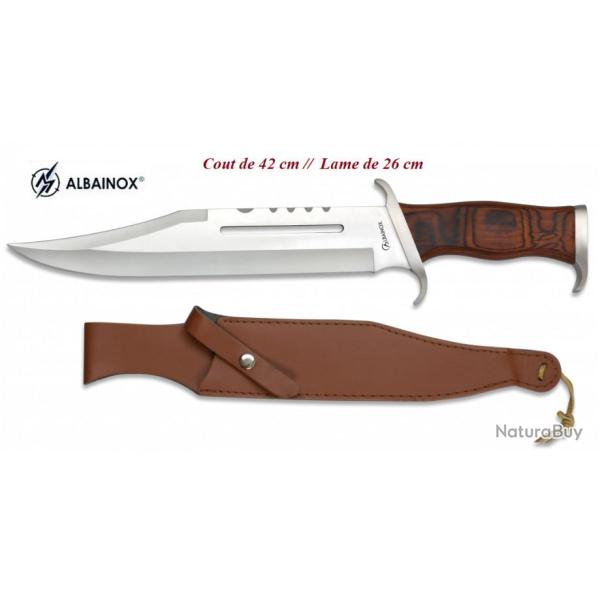 Poignard  de Survie Live Or Die 1  lame de 26 cm  avec tui Cuir