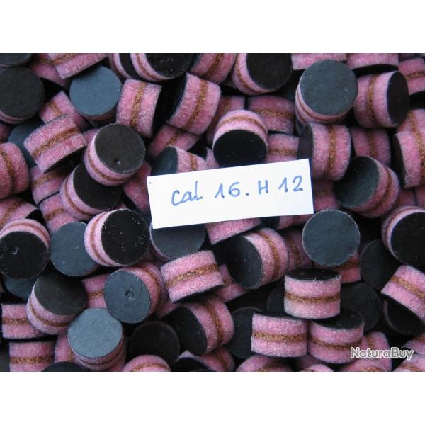 Bourres  li�ge  feutre rose  li�ge  1�re  qualit�  cal  16  hauteur  12 mm