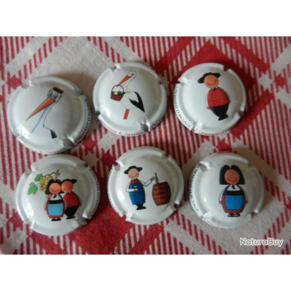 N5 - lot de 6 capsules de crmant d'Alsace Jeannala & Seppala