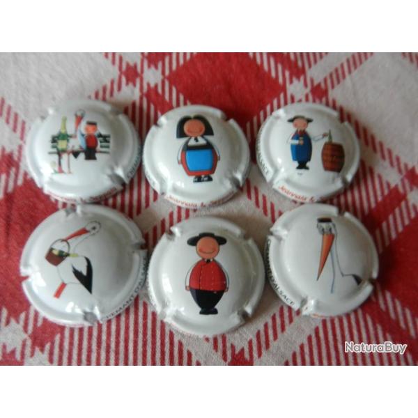 N4 - lot de 6 capsules de crmant d'Alsace Jeannala & Seppala