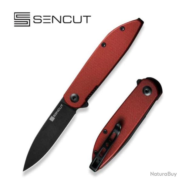 Couteau Sencut Bocll II Burgundy Lame Acier D2 Manche G10 IKBS Linerlock Clip S220193