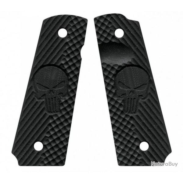Plaquettes pour 1911 VZ GRIPS CK OPERATOR II - Edition THE PUNISHER Noir