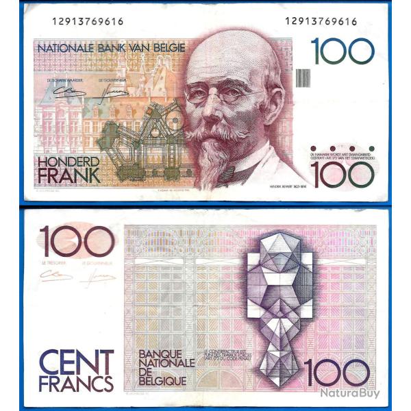 Belgique 100 Francs 1982 A 1994 Hendrik Beyaert Billet Europe Nord Frs Frc Frcs