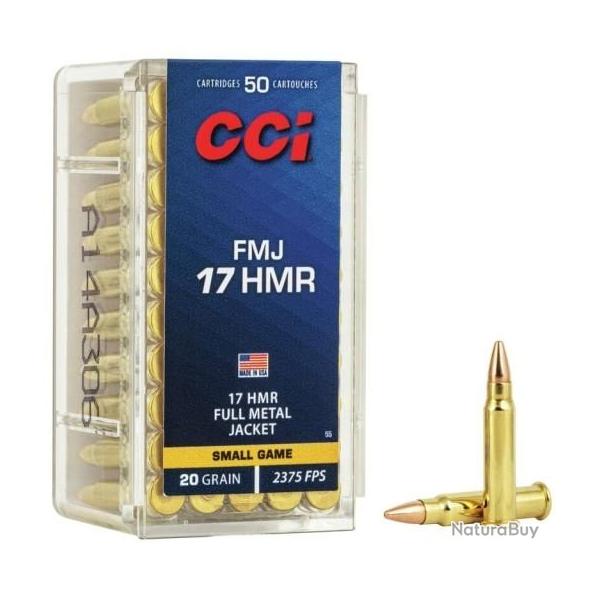 balles CCI CAL.17HMR 20GR FMJ PAR 250