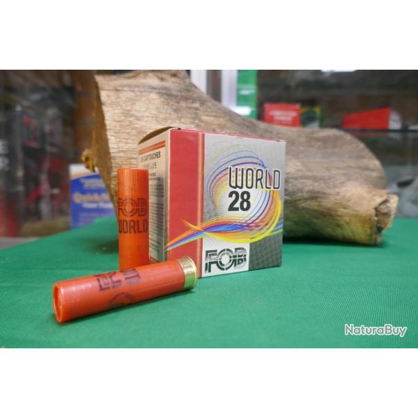 boite de 25 cartouches WORLD calibre 28 de chez FOB en 70mm pb no 9