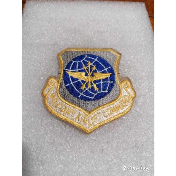 Patch arm�e us usaf MILITARY AIRLIFT COMMAND JAUNE ORIGINAL