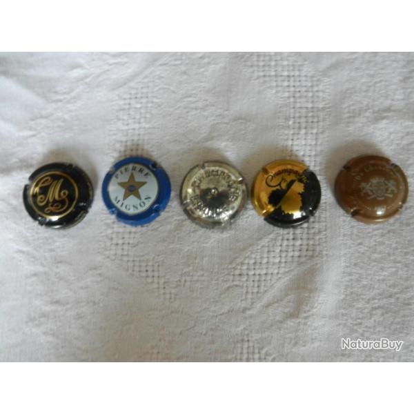 N�13 - lot de 5 capsules de muselet pour champagne