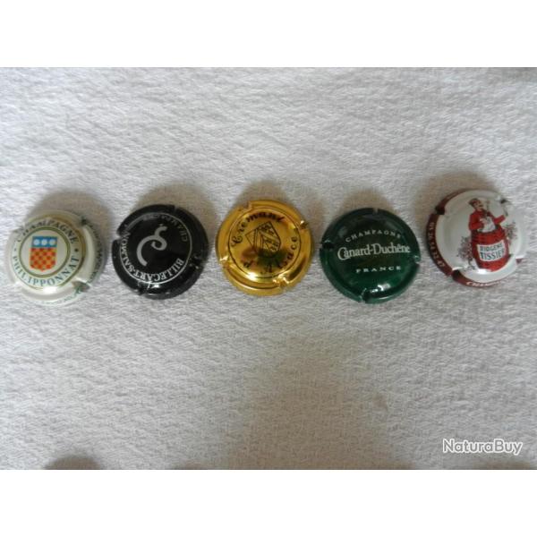 N�17 - lot de 5 capsules de muselet pour champagne ou cr�ment