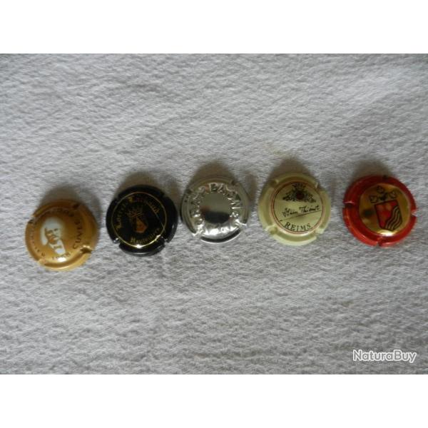 N�18 - lot de 5 capsules de muselet pour champagne ou cr�ment