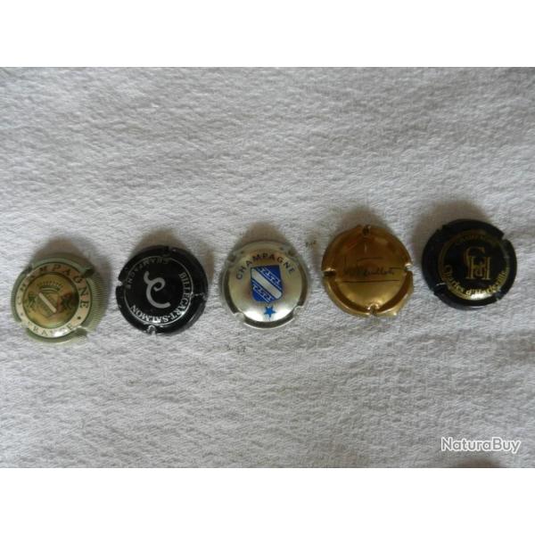 N�19 - lot de 5 capsules de muselet pour champagne ou cr�ment