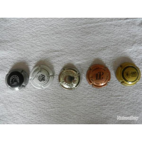 N�22 - lot de 5 capsules de muselet pour champagne ou cr�ment