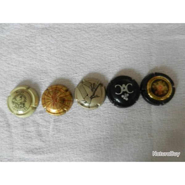 N�24 - lot de 5 capsules de muselet pour champagne ou cr�ment