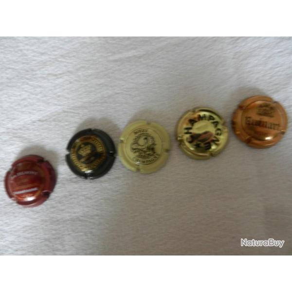 N�25 - lot de 5 capsules de muselet pour champagne ou cr�ment