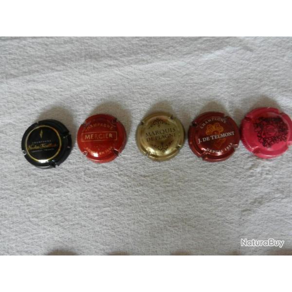 N�27 - lot de 5 capsules de muselet pour champagne ou cr�ment