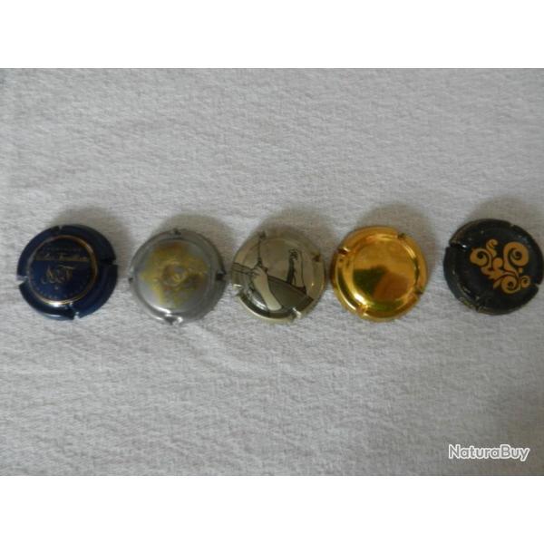 N�30 - lot de 5 capsules de muselet pour champagne ou cr�ment