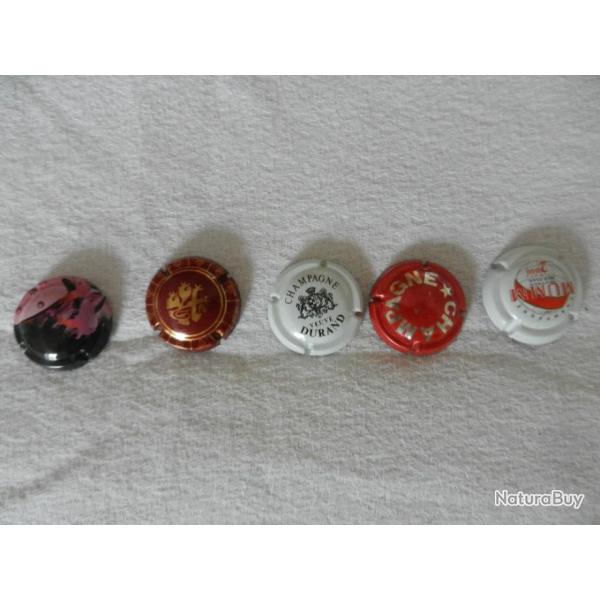 N�32 - lot de 5 capsules de muselet pour champagne ou cr�ment