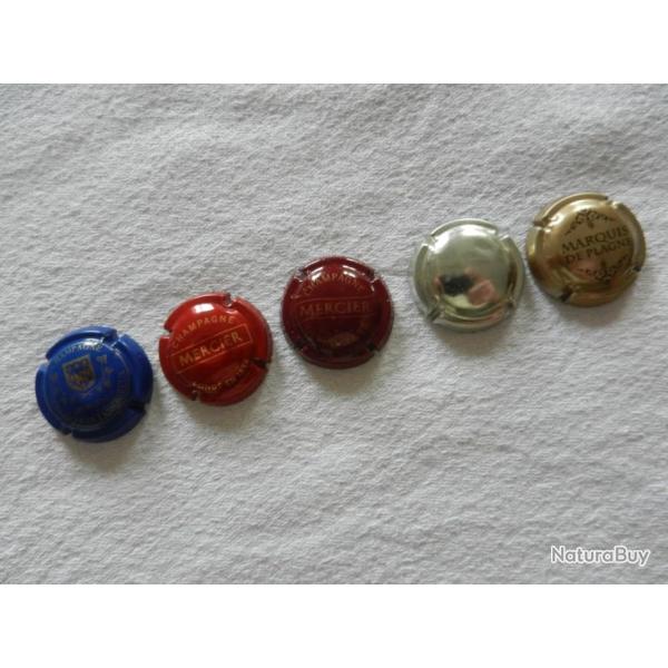 N�34 - lot de 5 capsules de muselet pour champagne ou cr�ment