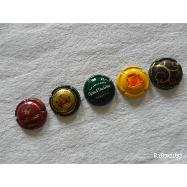 N�35 - lot de 5 capsules de muselet pour champagne ou cr�ment