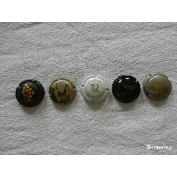 N�37 - lot de 5 capsules de muselet pour champagne ou cr�ment