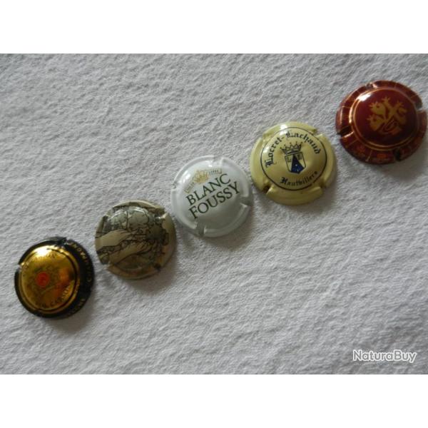 N�43 - lot de 5 capsules de muselet pour champagne ou cr�ment
