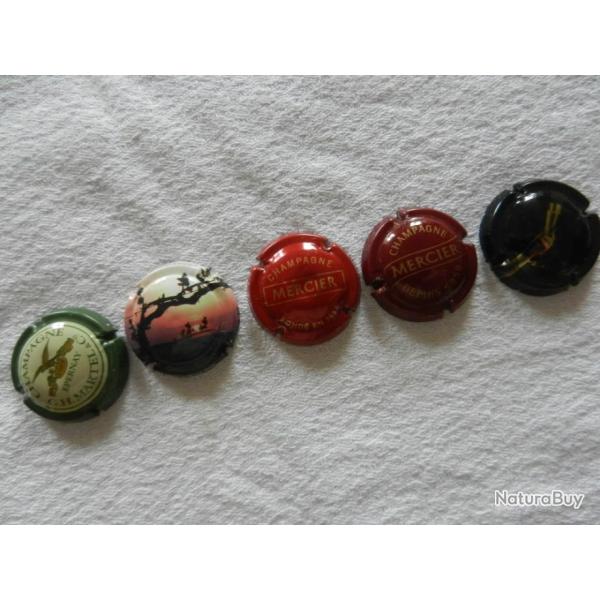 N�46 - lot de 5 capsules de muselet pour champagne ou cr�ment