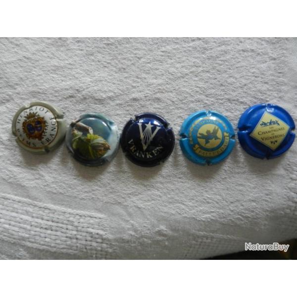 N�51 - lot de 5 capsules de muselet pour champagne ou cr�ment