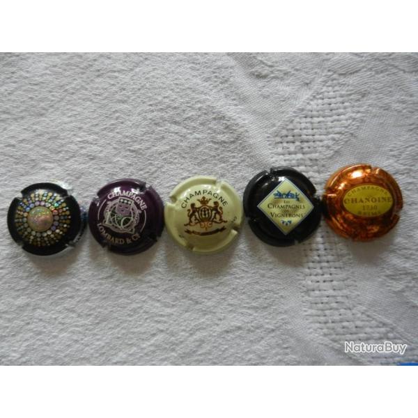 N�52 - lot de 5 capsules de muselet pour champagne ou cr�ment