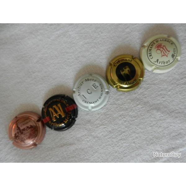 N�56 - lot de 5 capsules de muselet pour cr�mant d'Alsace
