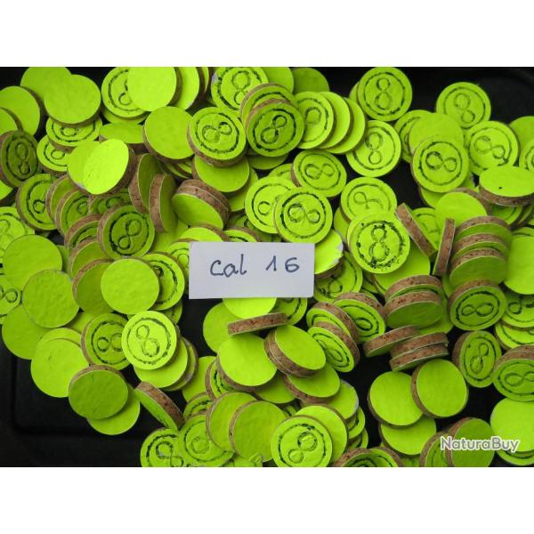 rondelles  li�ge  couleur  jaune  cal  16  No  8