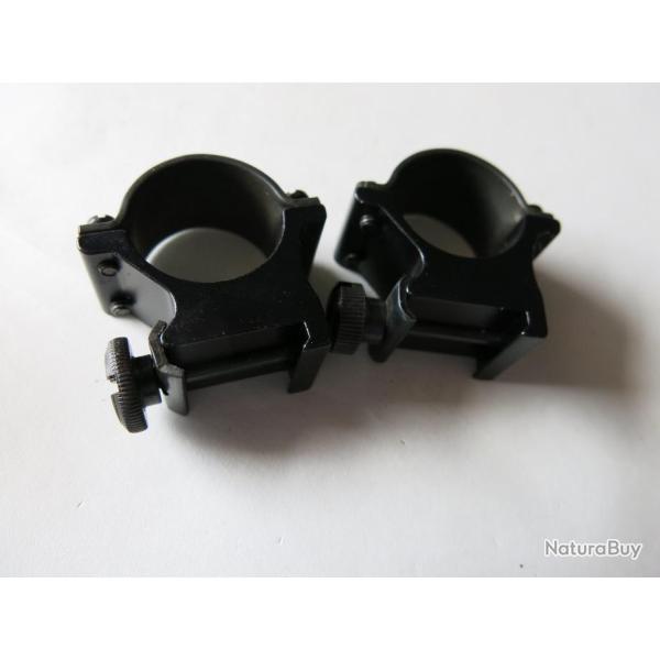 VENDU PAR CUIRASSIER11  PAIRE DE COLLIERS POUR LUNETTE DE VISEE POUR CARABINES