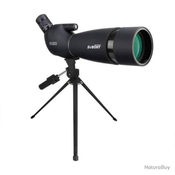 Svbony SV28 Longue-Vue 25-75x70 Longue-Vue avec Tr�pied HD BAK4 Prisme FMC Lens Tir Observation