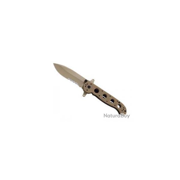 BEL390 COUTEAU CRKT M21-14DSFG LAME ACIER 8Cr14MoV REVETEMENT NITRURE DE TITANE CAMO DESERT NEUF