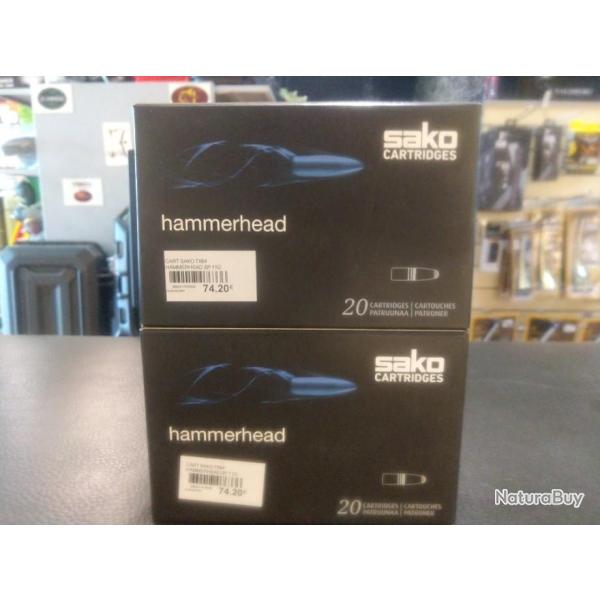 Lot de deux bo�tes de balles sako hammerhead calibre 7x64 bonded soft point 11.0g 170gr