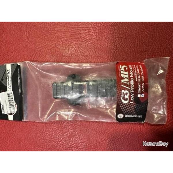 MONTAGE AIRSOFT G&G ARMAMENT RAIL PICATINNY POUR G3/MP5 LONG VER.(G-03-060)