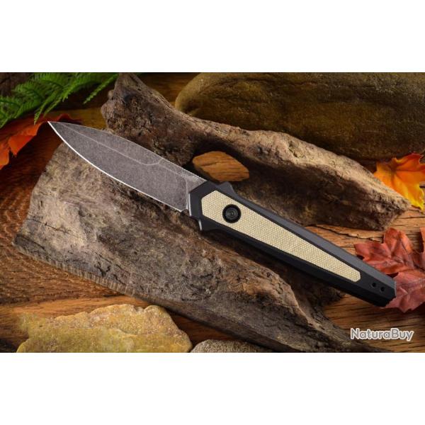 Couteau Automatique Kershaw Launch 15 Lame Acier CPM-MagnaCut Manche Alu/Micarta Made USA KS7950 - Z