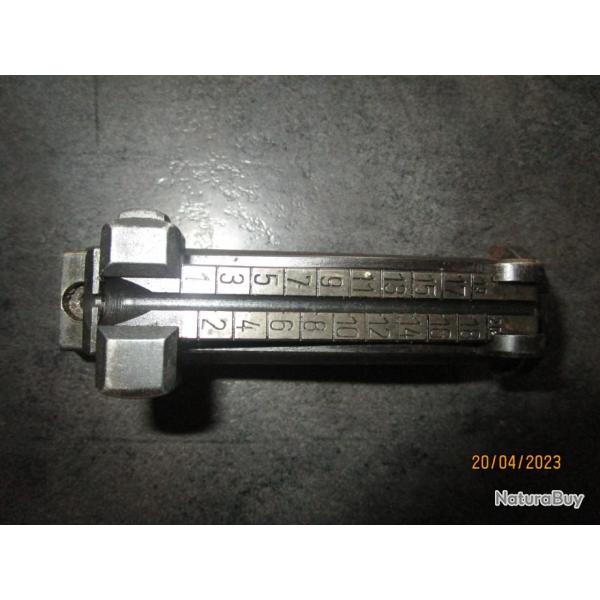 Hausse avec son embase pour Mauser 98K de la Wehrmacht, beaux marquages