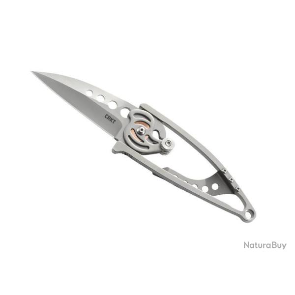 BEL409 COUTEAU CRKT SNAP-LOCK TOUT ACIER 420J2 LAME A TROUS, LANIERE PARACORD MOUSQUETON NEUF