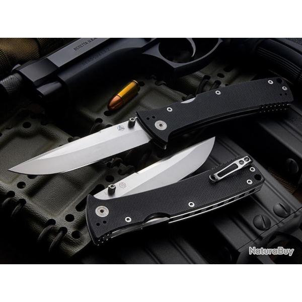 Couteau Nemesis Mar Private MPR3 Lame Drop Point Acier S35VN Manche G10 Lockback Clip NE22