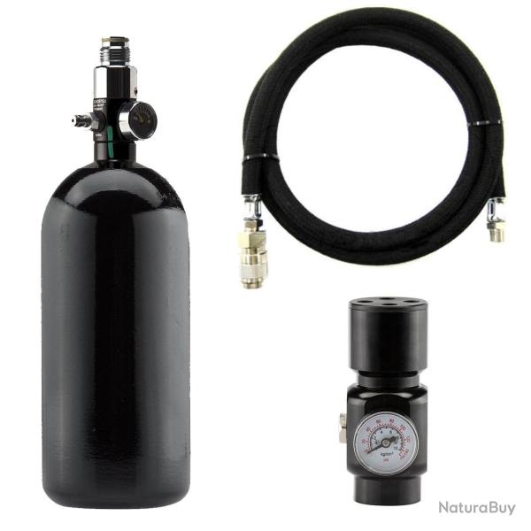 Pack complet bouteille 0,8L + preset + r�gulateur HPA + ligne renforc�e