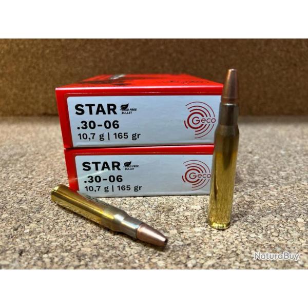 2 BOITES DE 20 BALLES GECO STAR 30-06, 10.7g