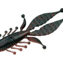 Leurre Souple Evergreen Kicker Bug 10cm 10cm par 7 #08 Black/Red Craw