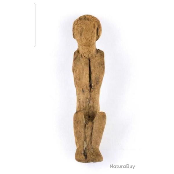 �GYPTE ANTIQUE : Oushabti, Figure en bois fun�raire - moyen empire XI XIIe dynastie (2055-1790 BC)