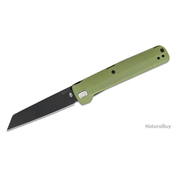 Couteau Gerber Pledge Green Lame Wharncliffe Acier 7Cr17MoV Manche GRN Linerlock Clip G1067524