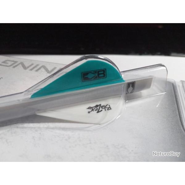 VANES BLAZER QUICK FLETCH 2" - BLANC/BLEU TURQUOISE