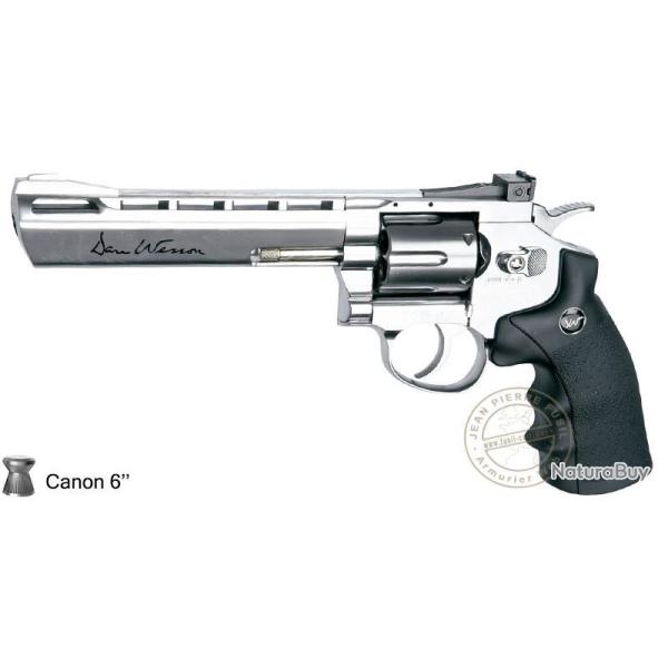Revolver 4,5 mm CO2 ASG Dan Wesson - Nickel� - Plombs 6"