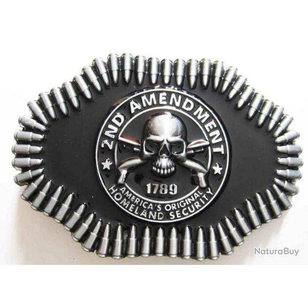 BOUCLE DE CEINTURE USA 2nd AMENDMENT - Ref.61